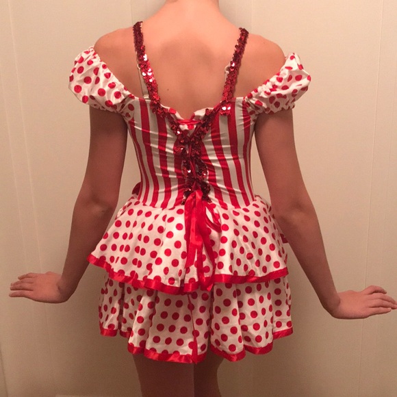 Cute, polka dot + striped dance/Halloween costume - Picture 2 of 2